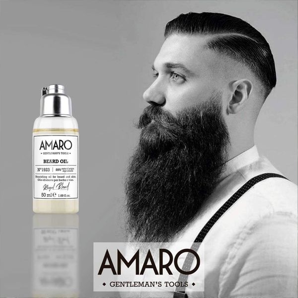 Aceite de barba hidratante para barba y rostro. El Beard Oil Nº1923 Royal Blend cuida los pelos de l Ml AMARO Beard Oil 50ml9.36