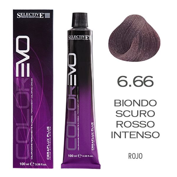 EVO 6.66 RUBIO OSCURO ROJO INTENSO 100gr Tubo 100g