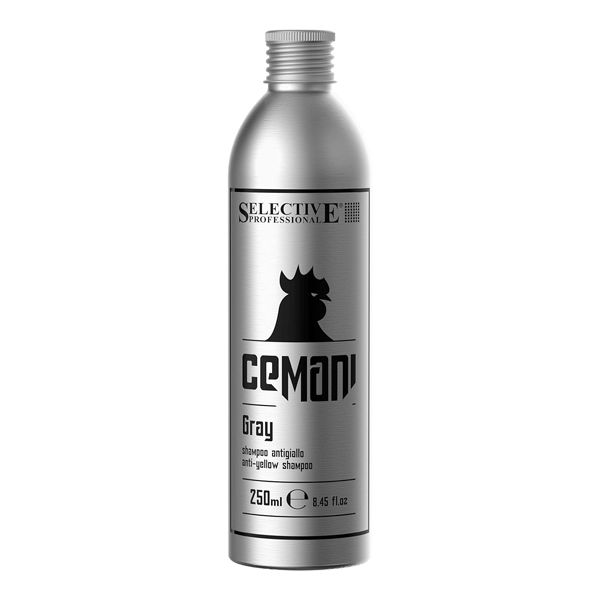 Champú nutritivo para hombre, ideal para neutralizar los tonos amarillos no deseados. Garantiza la m Ml CEMANI GRAY SHAMPOO 250ml19.76