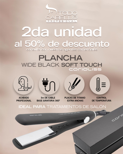 Presentamos nuestra nueva plancha de cabello, diseñada para llevar tu estilo al siguiente nivel:

  Plancha Wide Black Soft220.00